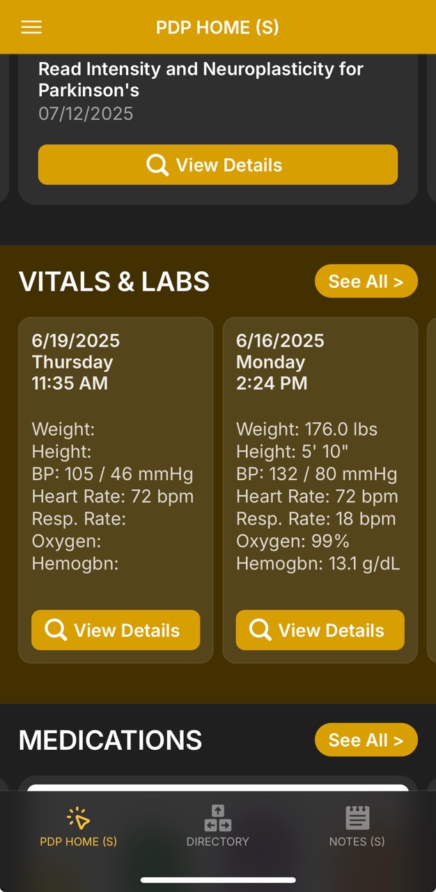 Home Page v2 (Vitals & Labs)